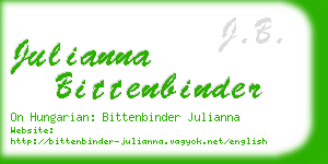 julianna bittenbinder business card